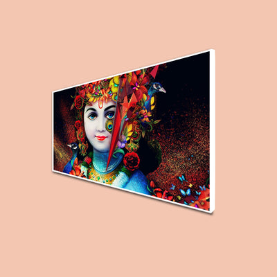 Lord Krishna Canvas Floating Frame Wall Painting