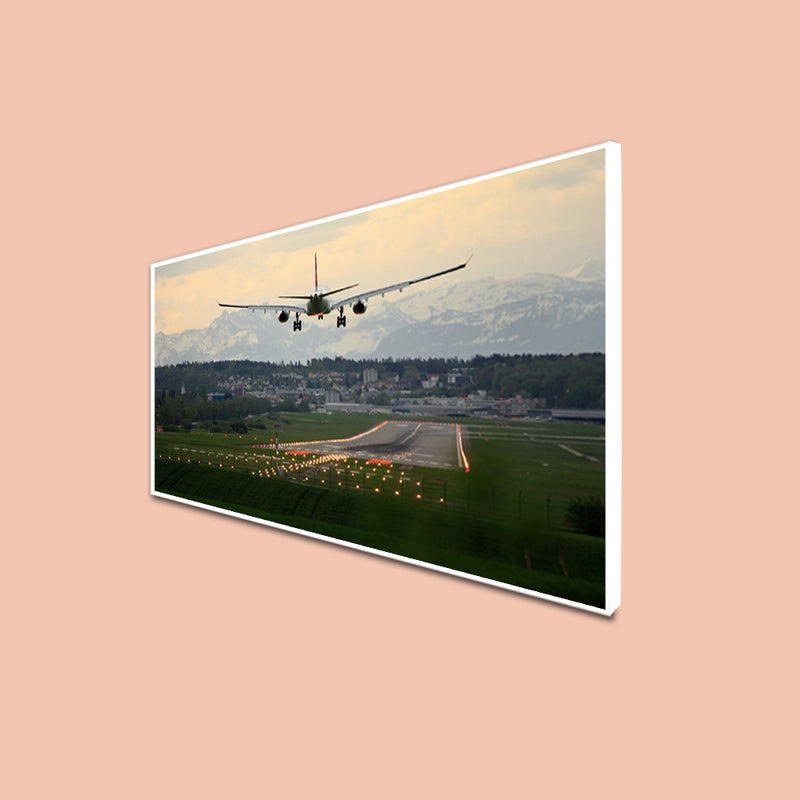Airplane Canvas Floating Frame Wall Painting