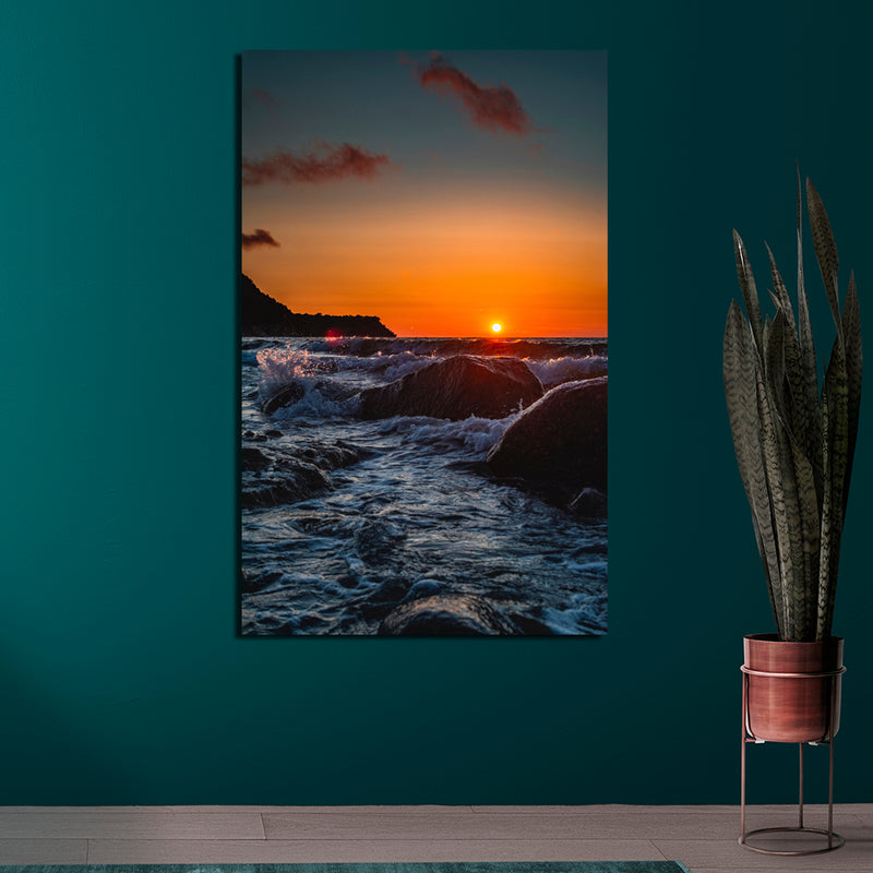 Beach Sunset View Canvas Wall Painting