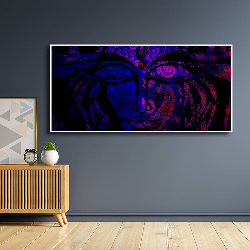 Lord Shiva Mandala Floating Frame Canvas Wall Painting
