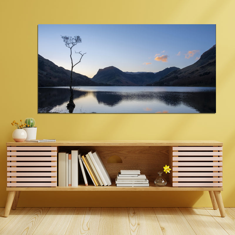 Mountain Lake View Canvas Wall Painting