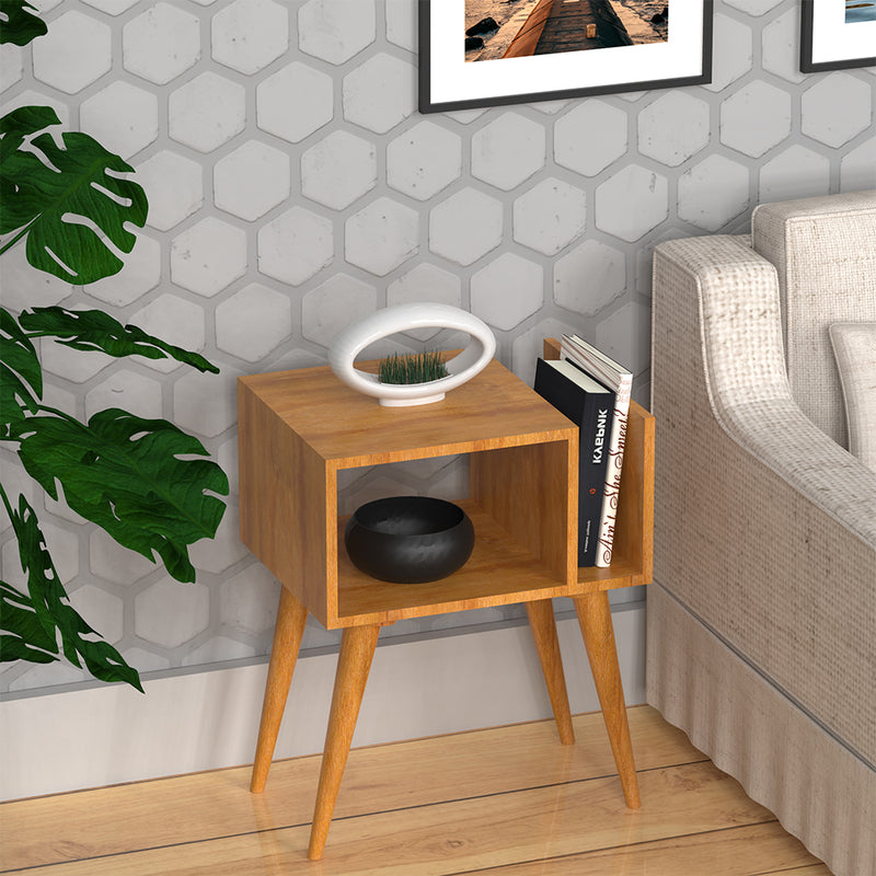 Flavio End Table In oak Finish Side Table