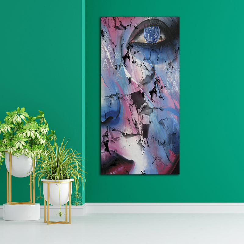 Abstract Broken Face Canvas Wall Painting