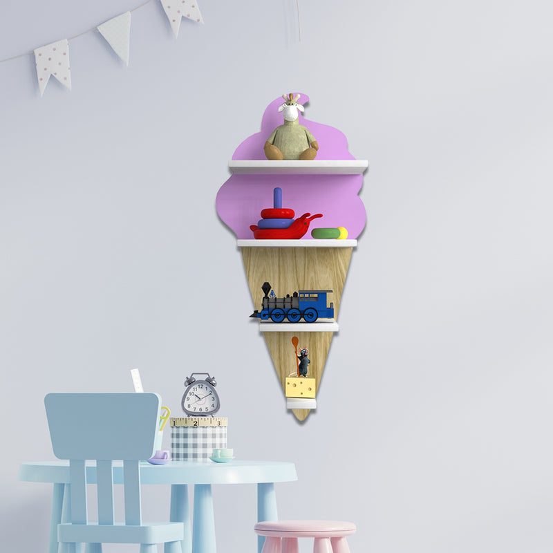 Ice-Cream Shape Kids Wall Shelves