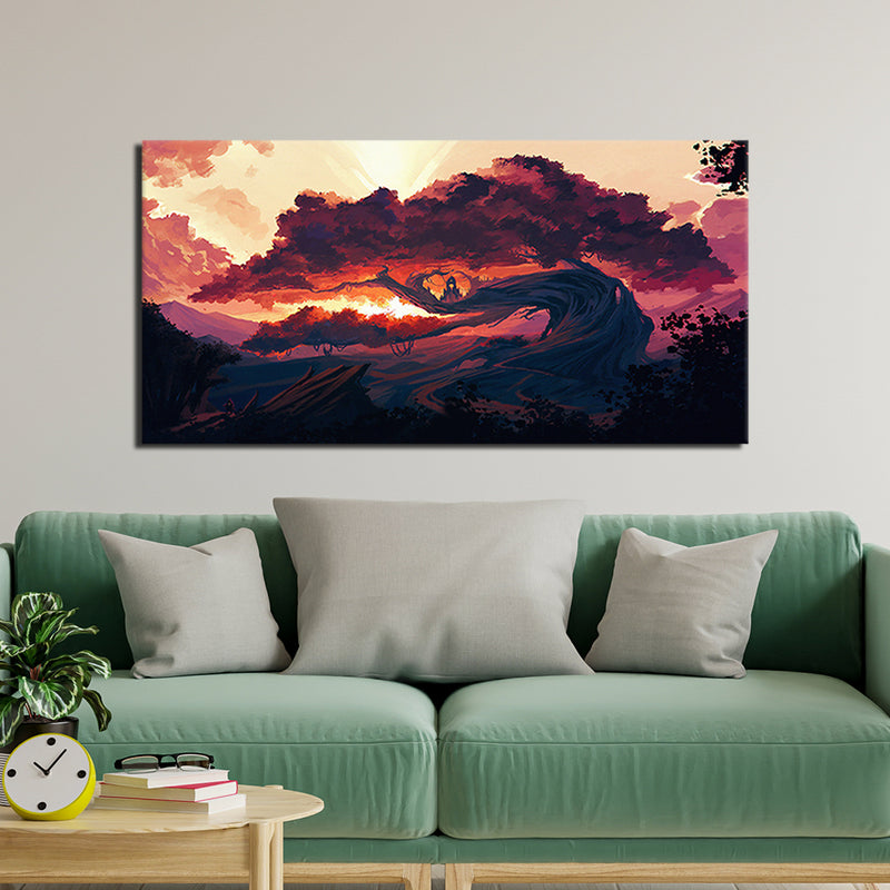 Giant Tree Abstract Canvas Wall Painting