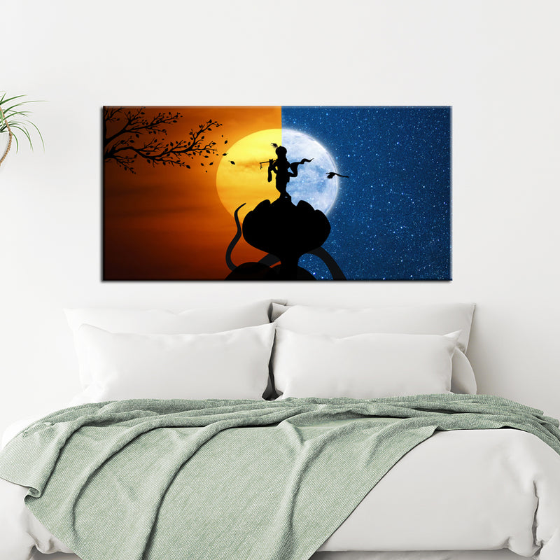 Abstract Krishna Canvas Wall Painting