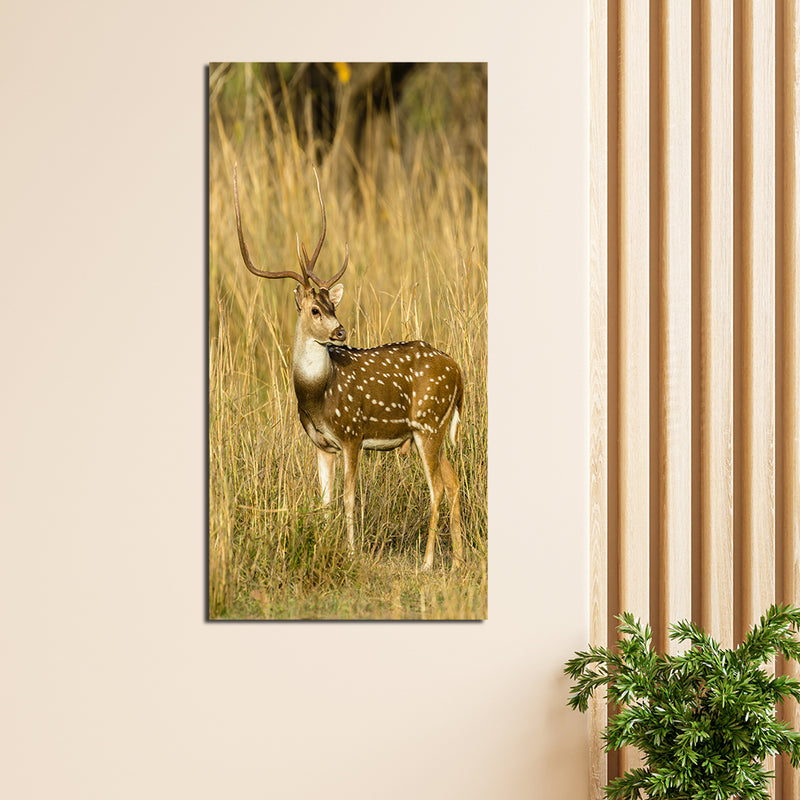 Deer In Field Canvas Wall Painting