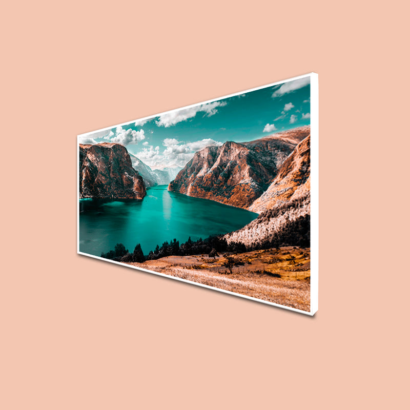 Moraine Lake Mountain View Canvas Floating Frame Wall Painting