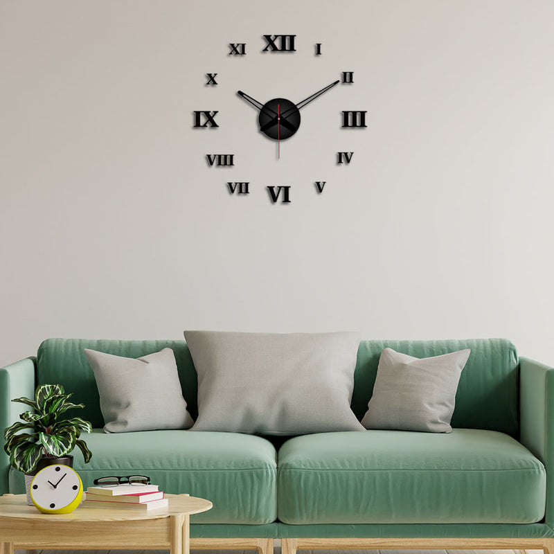 Designer Roman Number Big Size 3D Infinity Wall Clock