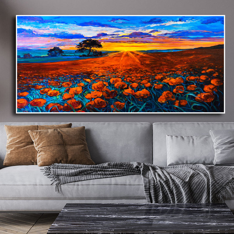 Flower Red Rose Canvas Wall Painting