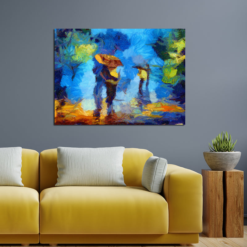 Abstract Couple Canvas Wall Painting