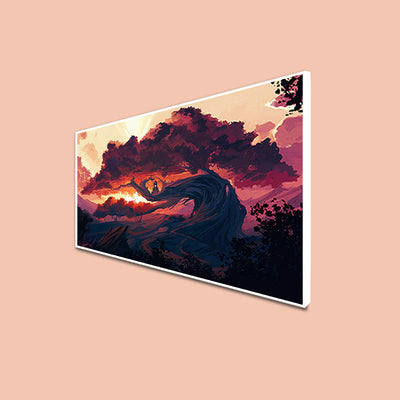 Giant Tree Abstract Canvas Floating Frame Wall Painting