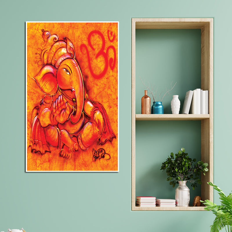 Ganpati Floating Canvas Wall Painting