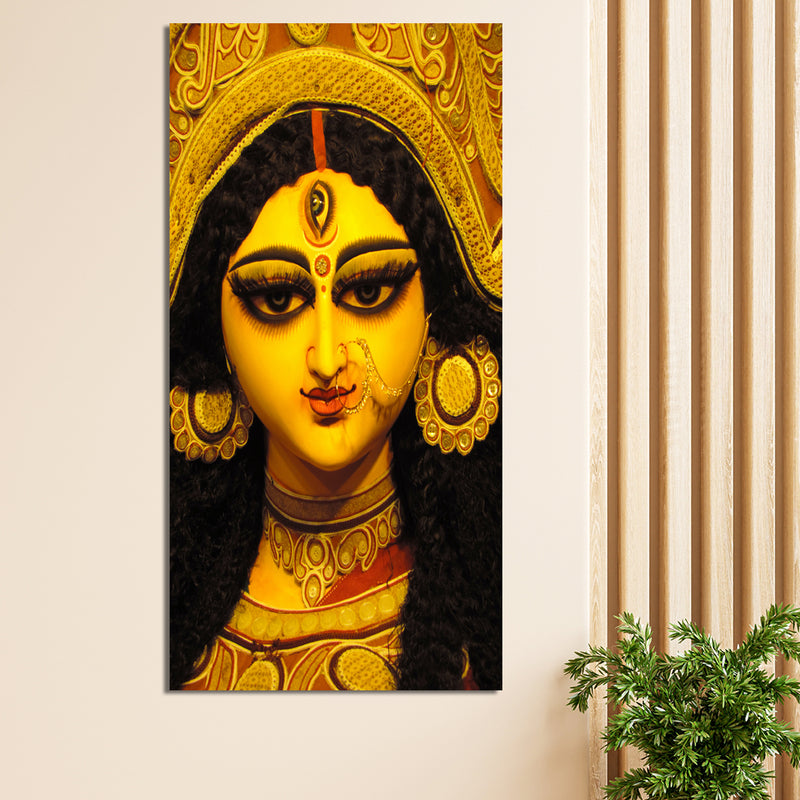 Maa Durga Preety Face Canvas Wall Painting