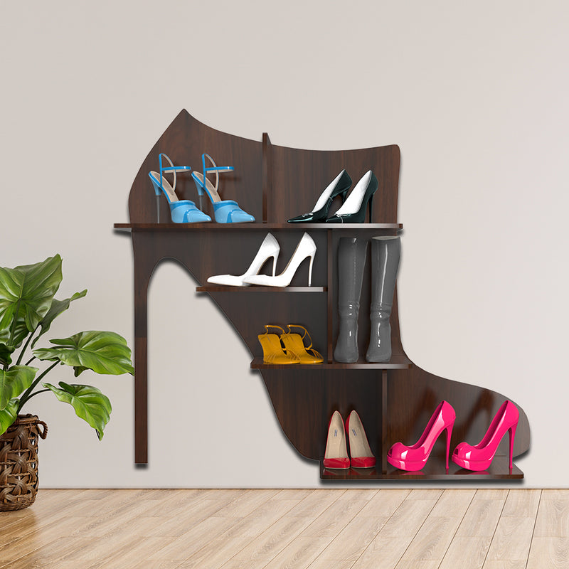 High Heels Wood Wall Shelf / Book Shelf /  Walnut Wood