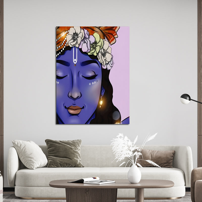 Krishna Abstract Canvas Wall Painting