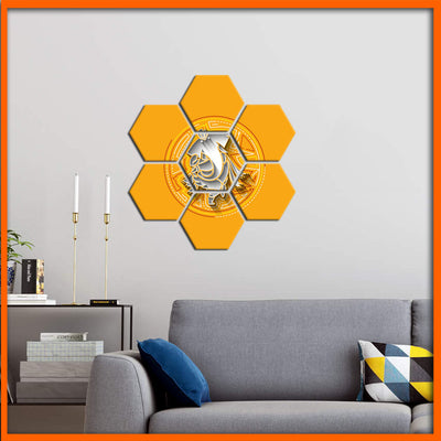 Little Ganesha Hexagonal Canvas Wall Painting