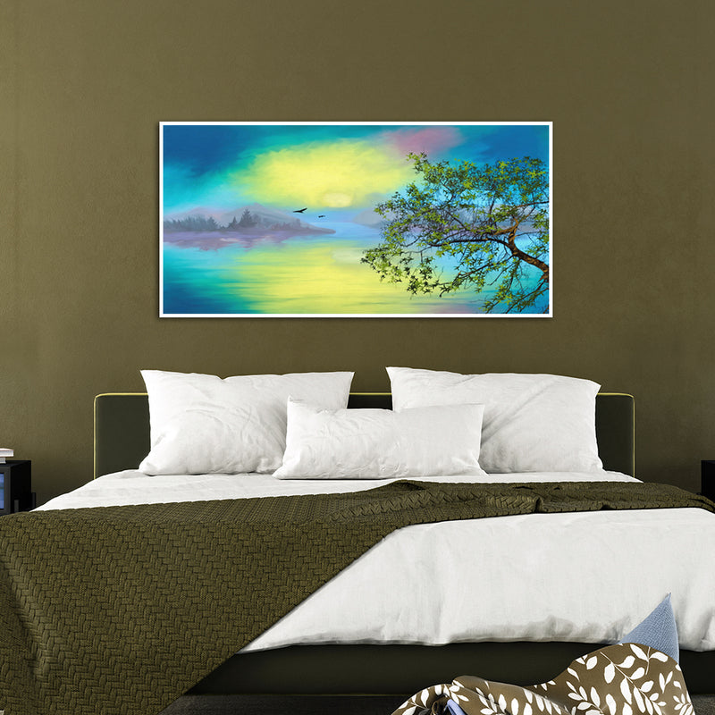 Artistic Nature Scenery Canvas Floating Frame Wall Painting