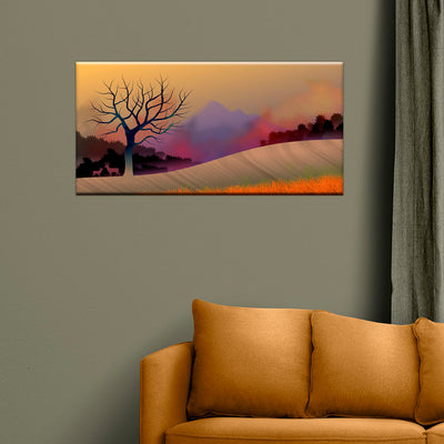 Illustration Of Tree Canvas Wall Painting
