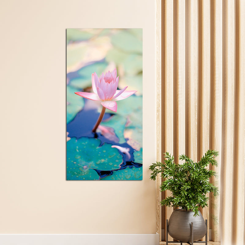 Misty Rain Lotus Canvas Wall Painting