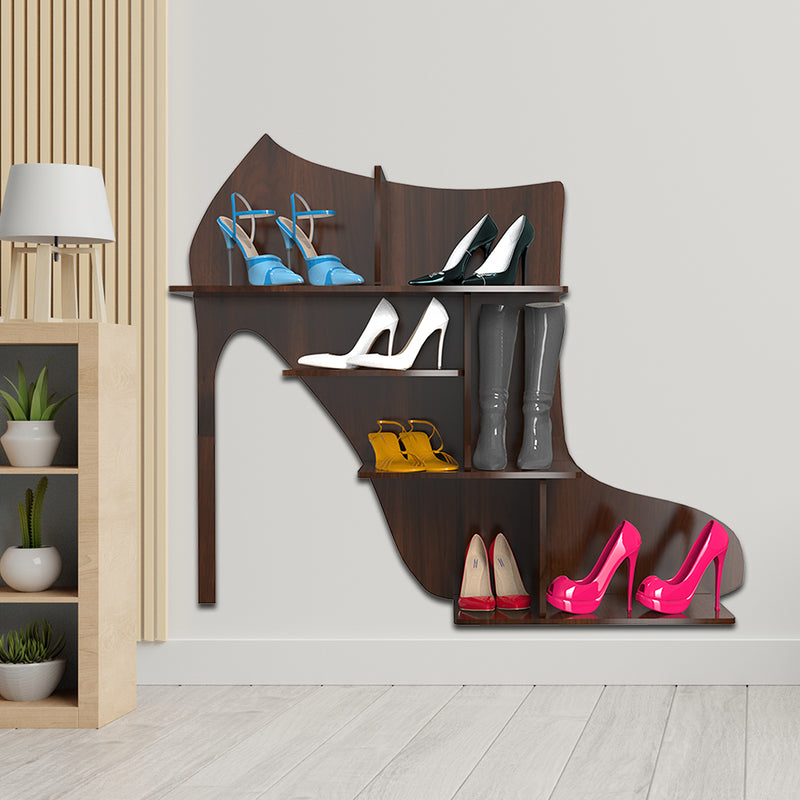 High Heels Wood Wall Shelf / Book Shelf /  Walnut Wood