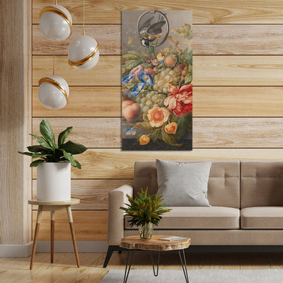Fruits With Flowers & Bird Canvas Wall painting