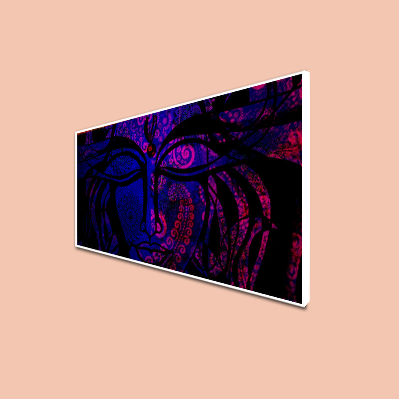 Lord Shiva Mandala Floating Frame Canvas Wall Painting