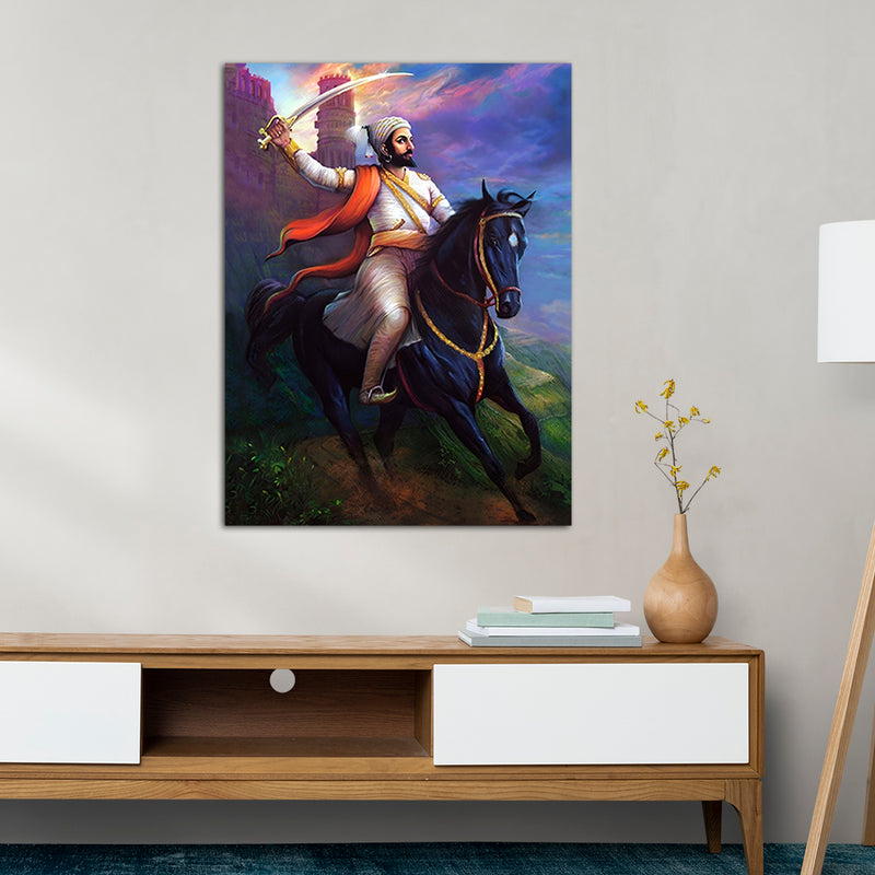 Chhatrapati Shivaji Maharaj Wall Painting On Canvas
