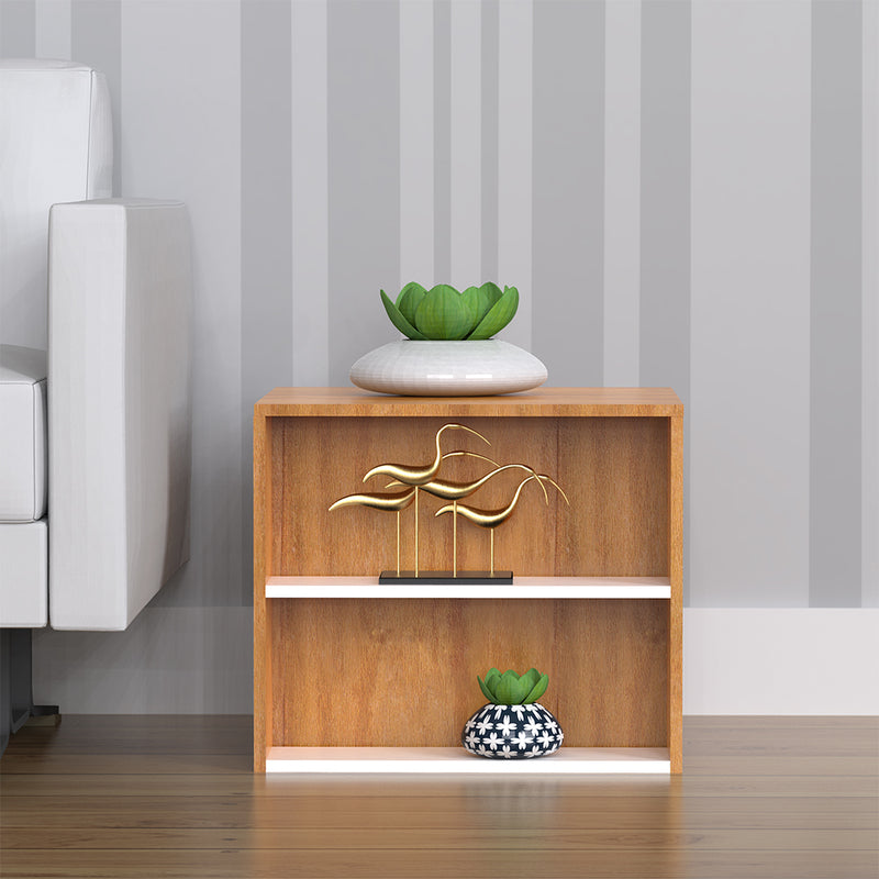 Duo Side Table With Wooden Finish