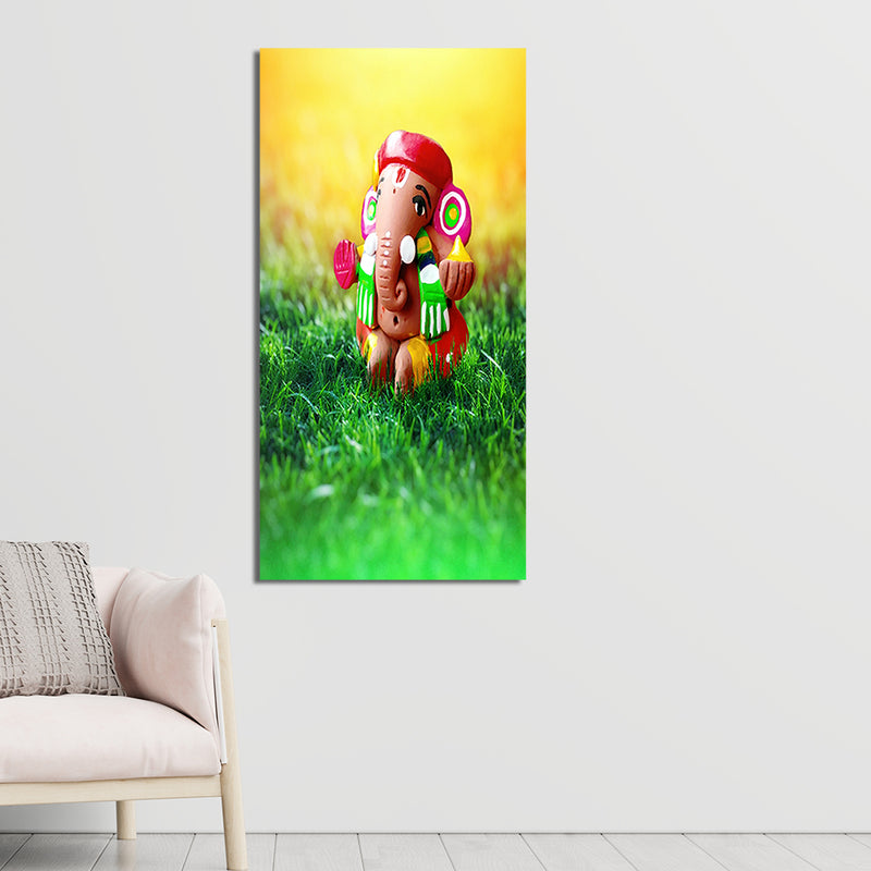 Cute Ganesha Canvas Wall Painting
