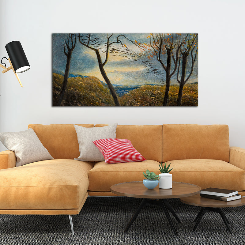 Forest Oil Color Scenery Canvas Wall Painting