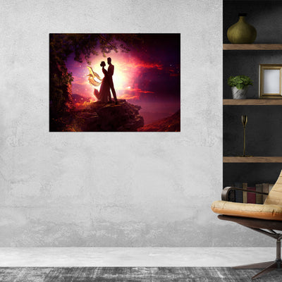 Dancing couple Looking At Each Other Wall Painting On Canvas