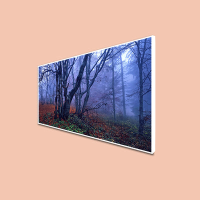 Blue Forest Scenery Floating Frame Canvas Wall Painting