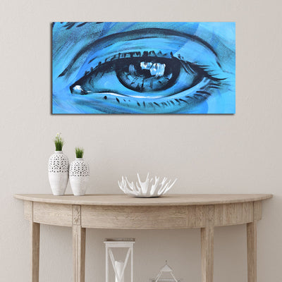Blue Eyes Artistic Canvas Wall Painting
