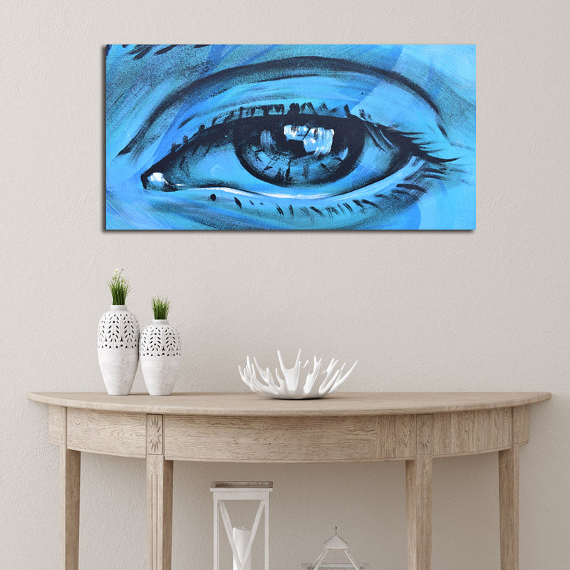 Blue Eyes Artistic Canvas Wall Painting
