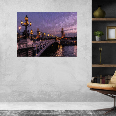 Blur Effect Bridge Canvas Wall Painting