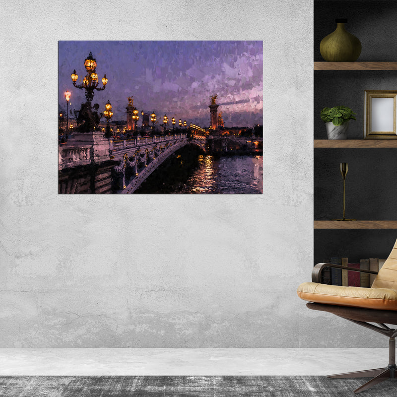 Blur Effect Bridge Canvas Wall Painting
