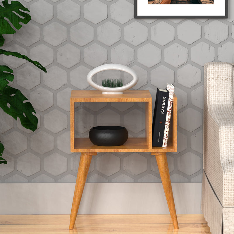 Flavio End Table In oak Finish Side Table