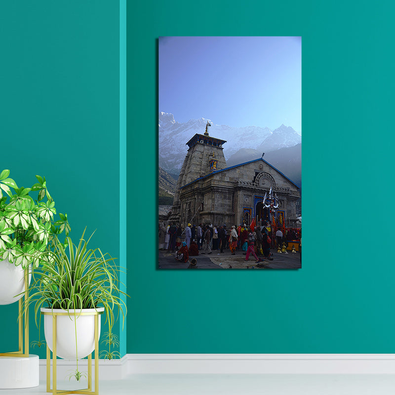 Kedarnath Temple Canvas Wall Painting