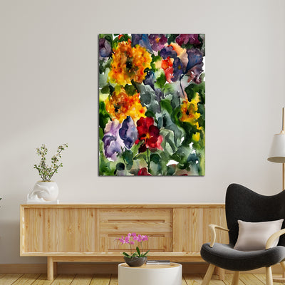 Abstract Flowers Canvas Wall Painting