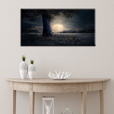 Moon On The Earth Canvas Wall Painting
