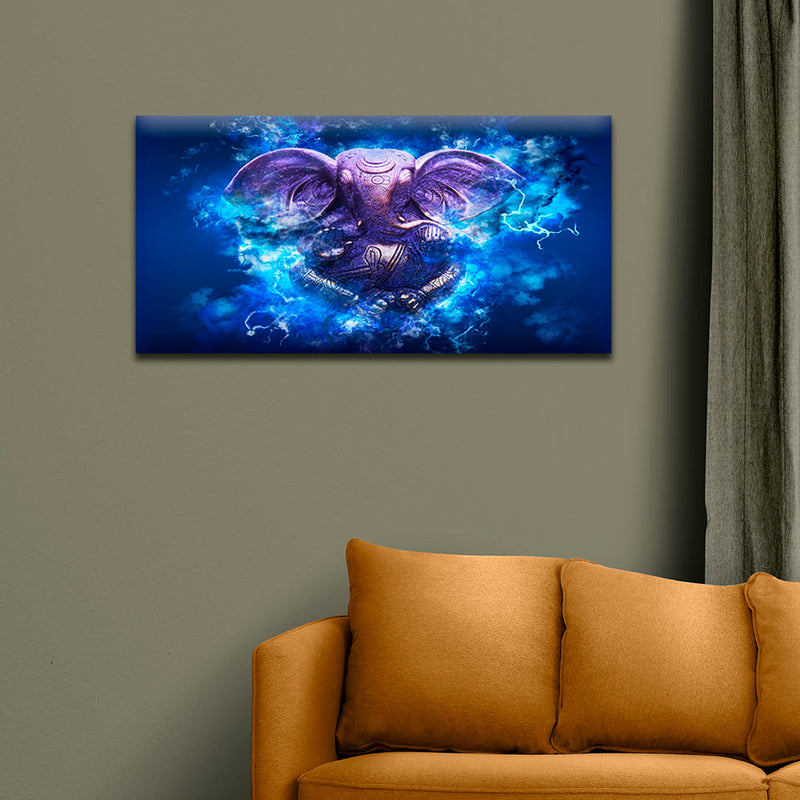 Ganesha Illustration Canvas Wall Painting