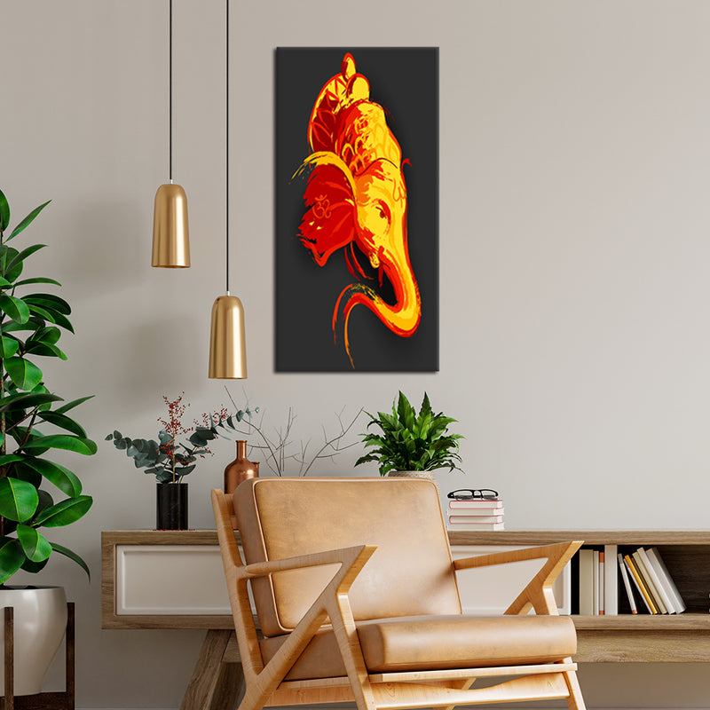 Illustration Ganesha Canvas Wall Painting