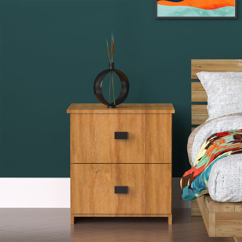 Kosmo Premium bed side table with oak wooden Finish