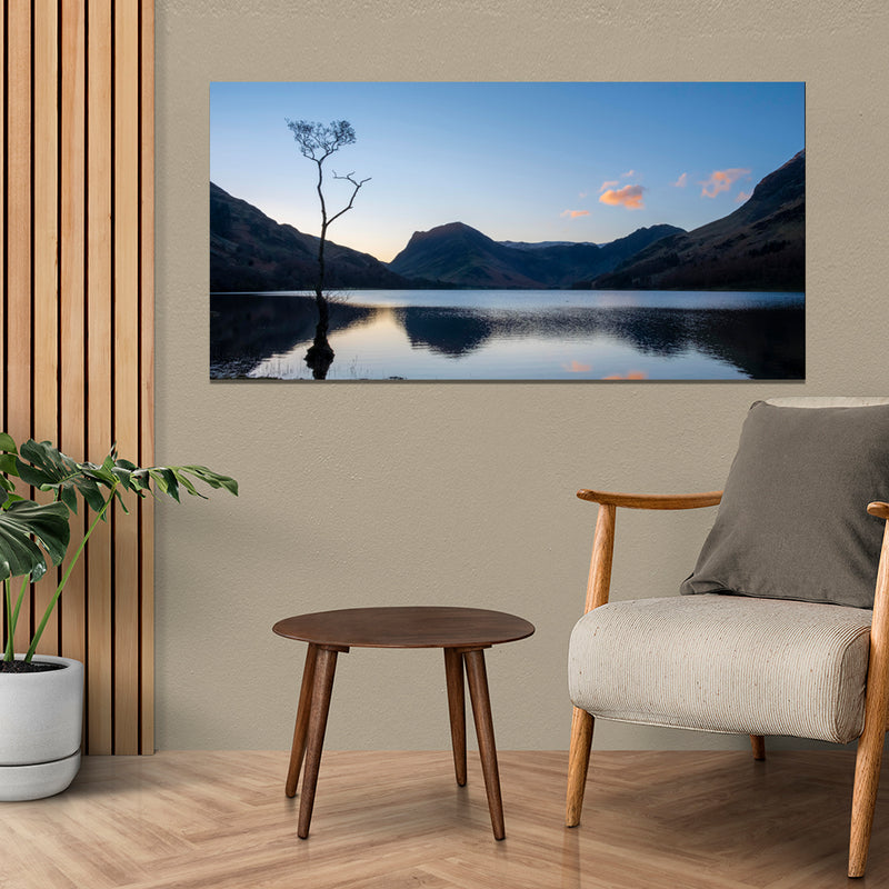 Mountain Lake View Canvas Wall Painting