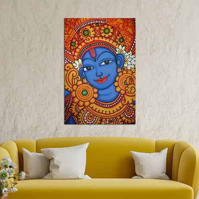 Krishna Pattachitra Art Canvas Wall Painting