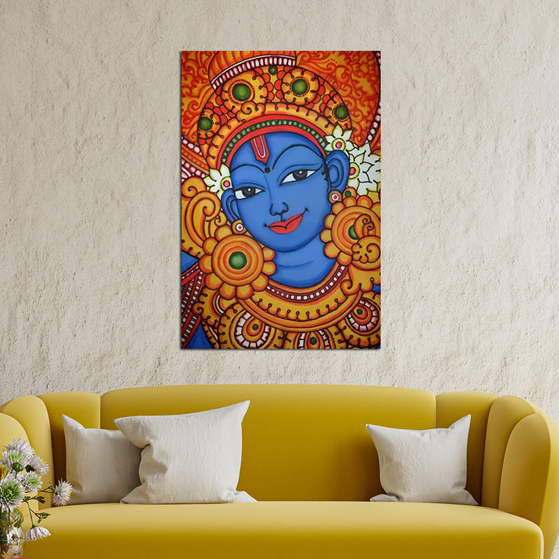 Krishna Pattachitra Art Canvas Wall Painting