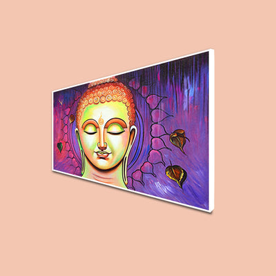 Acrylic Color Portrait Buddha Floating Canvas Wall Painting