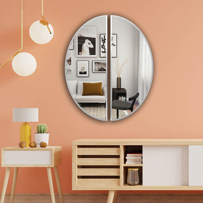 Frameless Semi Circle Bathroom Mirror