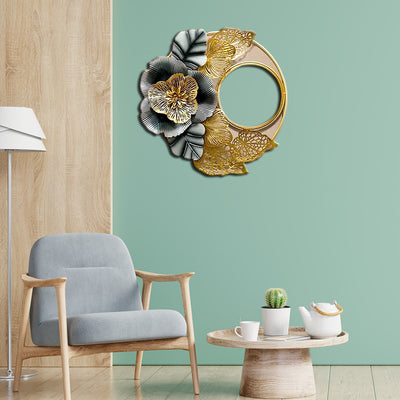 Flower's rounded Large Metal Wall Art